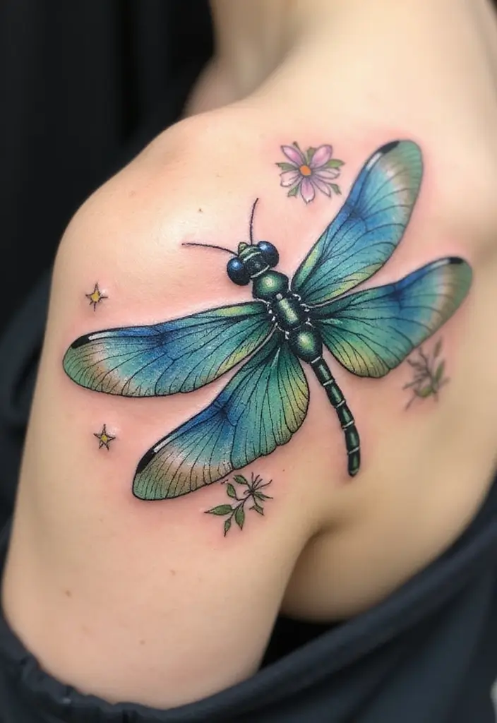 50 Bug Pin Tattoo Designs That Are Unique and Creative - 4. Intricate Dragonfly Design