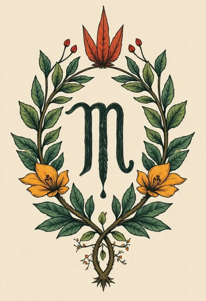 30 Aquarius Tattoos with Zodiac Symbolism and Style 4 30 Aquarius Tattoos with Zodiac Symbolism and Style - 4. Nature-Inspired Aquarius Symbols