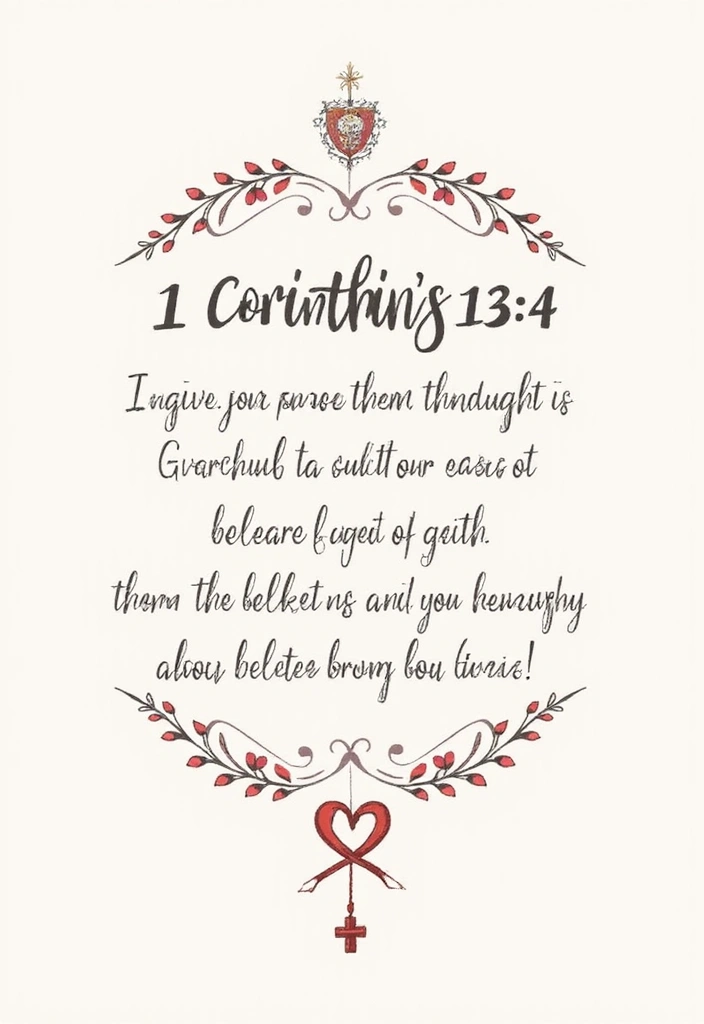 50 Beautiful Bible Verse Tattoo Ideas for Faith and Inspiration 4 50 Beautiful Bible Verse Tattoo Ideas for Faith and Inspiration - 4. 1 Corinthians 13:4 - 'Love is patient, love is kind'