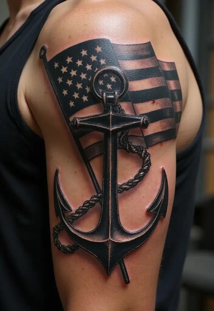 50 Black Flag Tattoo Meaning Inspirations and Symbolism 4 50 Black Flag Tattoo Meaning Inspirations and Symbolism - 4. A Tribute to Strength