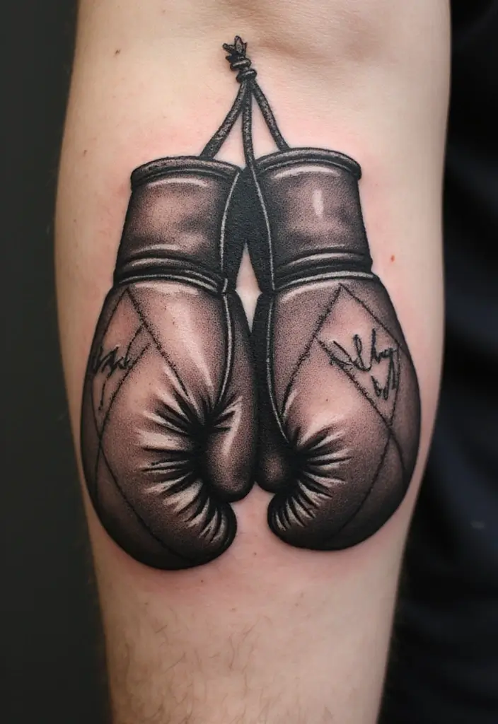 50 Boxing Gloves Tattoo Designs That Embody Strength and Courage! 4 50 Boxing Gloves Tattoo Designs That Embody Strength and Courage! - 4. Geometric Patterns