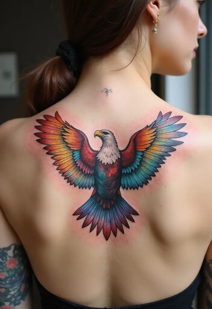 30 Eagle Tattoo Designs That Represent Strength and Freedom 4 30 Eagle Tattoo Designs That Represent Strength and Freedom - 4. Watercolor Eagle Tattoos