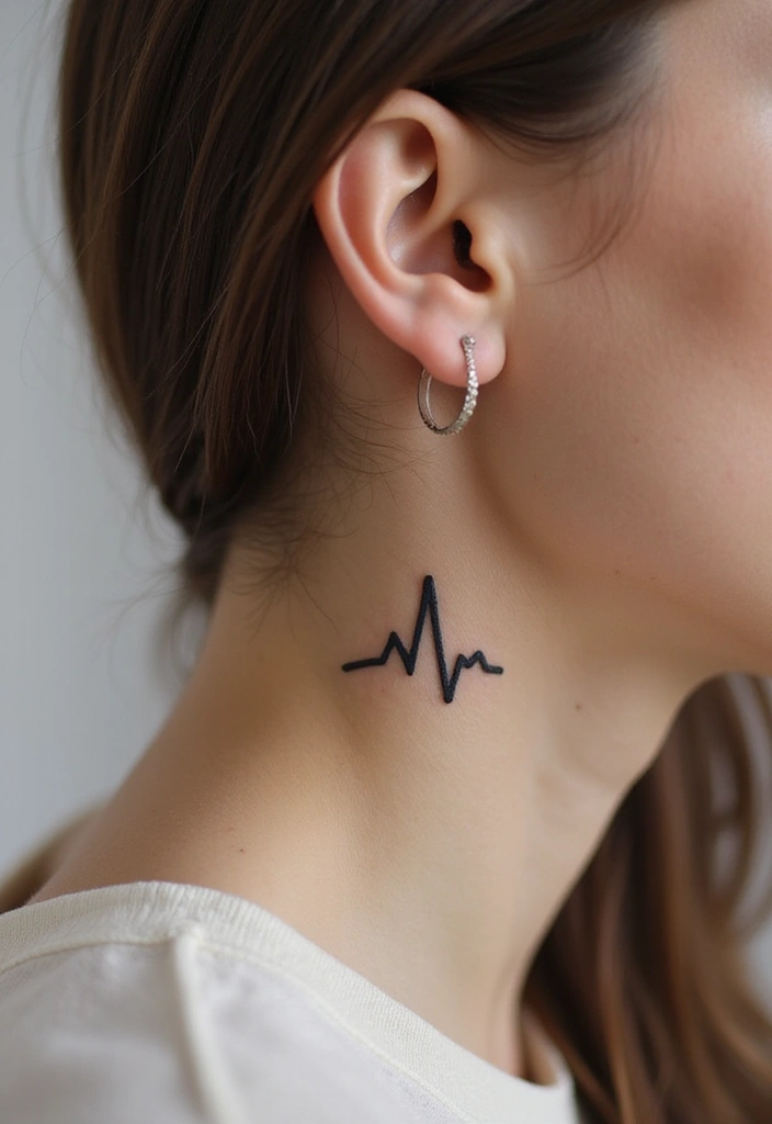 30 Heart Beat Tattoo Designs with Special Meaning 4 30 Heart Beat Tattoo Designs with Special Meaning - 4. Minimalist Heartbeat Design