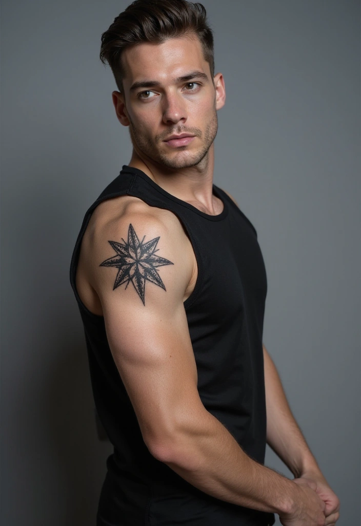 30 Star Tattoos for Men with Bold and Inspiring Ideas 4 30 Star Tattoos for Men with Bold and Inspiring Ideas - 4. Geometric Star: Modern Masculinity