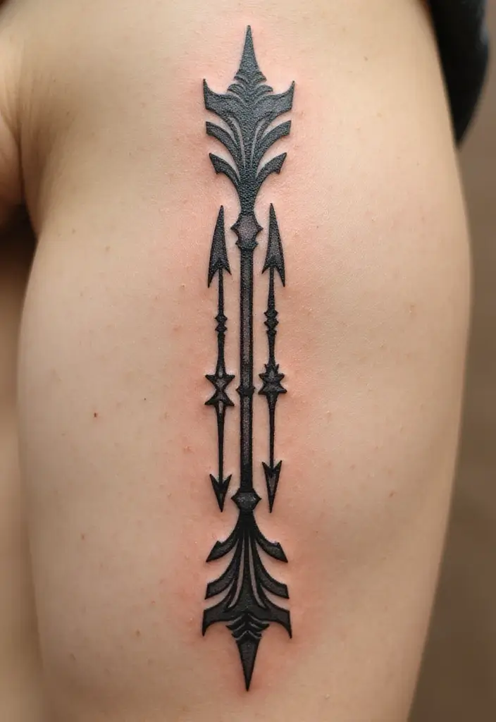 30 Symbolism of Arrow Tattoo Ideas You Should Know 4 30 Symbolism of Arrow Tattoo Ideas You Should Know - 4. Tribal Arrow