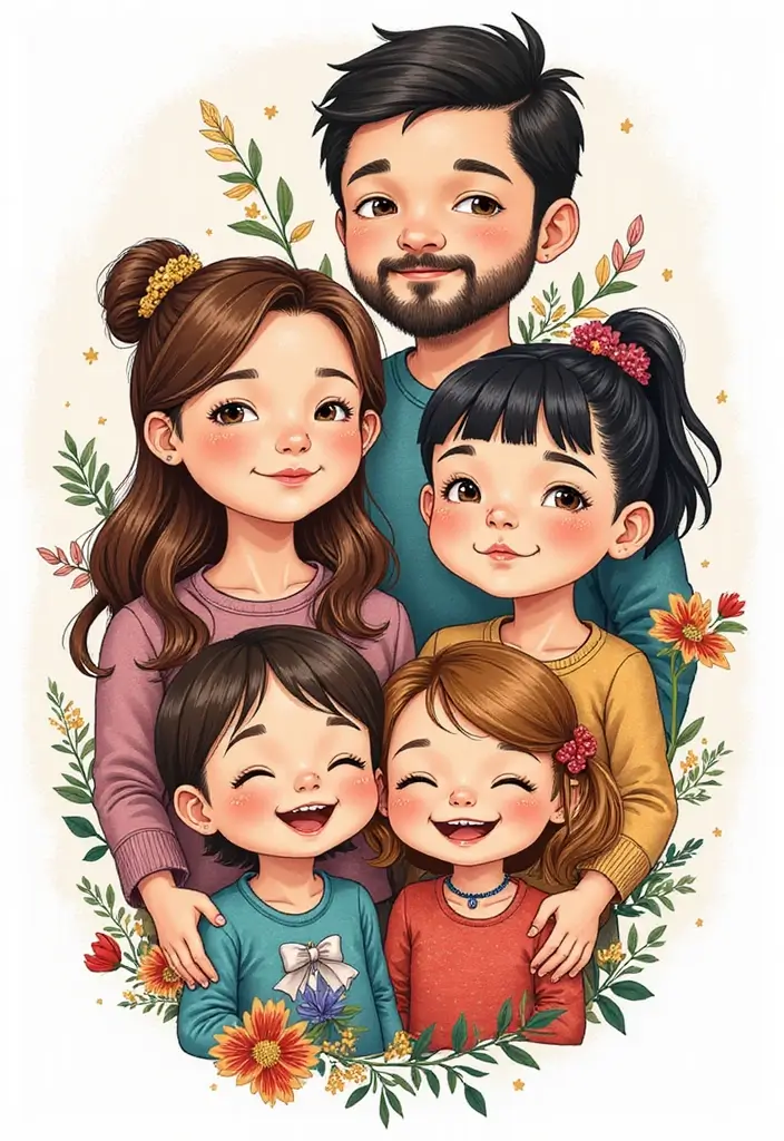 50 Family Tattoo Ideas to Celebrate Love and Connection 50 50 Family Tattoo Ideas to Celebrate Love and Connection - 50. Whimsical Family Portrait Tattoos