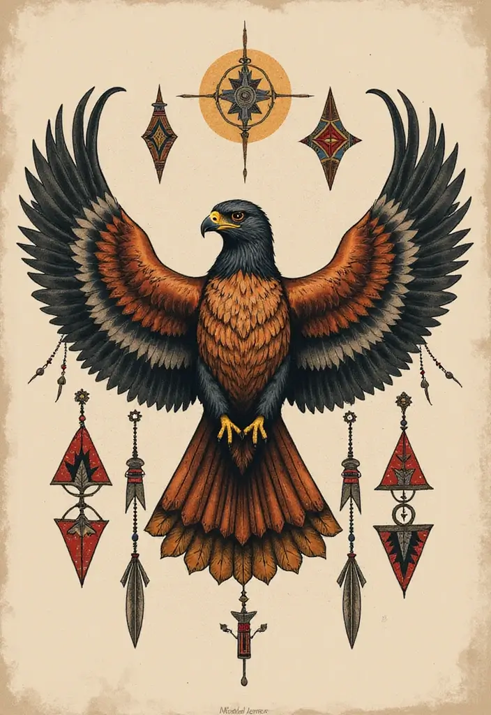 50 Hawk Tattoo Meaning Designs and Symbolism You Should Know 50 50 Hawk Tattoo Meaning Designs and Symbolism You Should Know - 50. The Link to Heritage