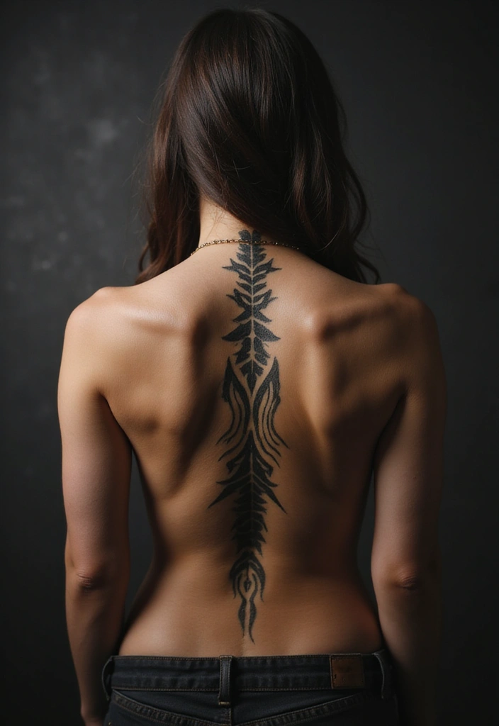 50 Baddie Women’s Spine Tattoos That Look Absolutely Stunning - 5. Tribal Inspirations