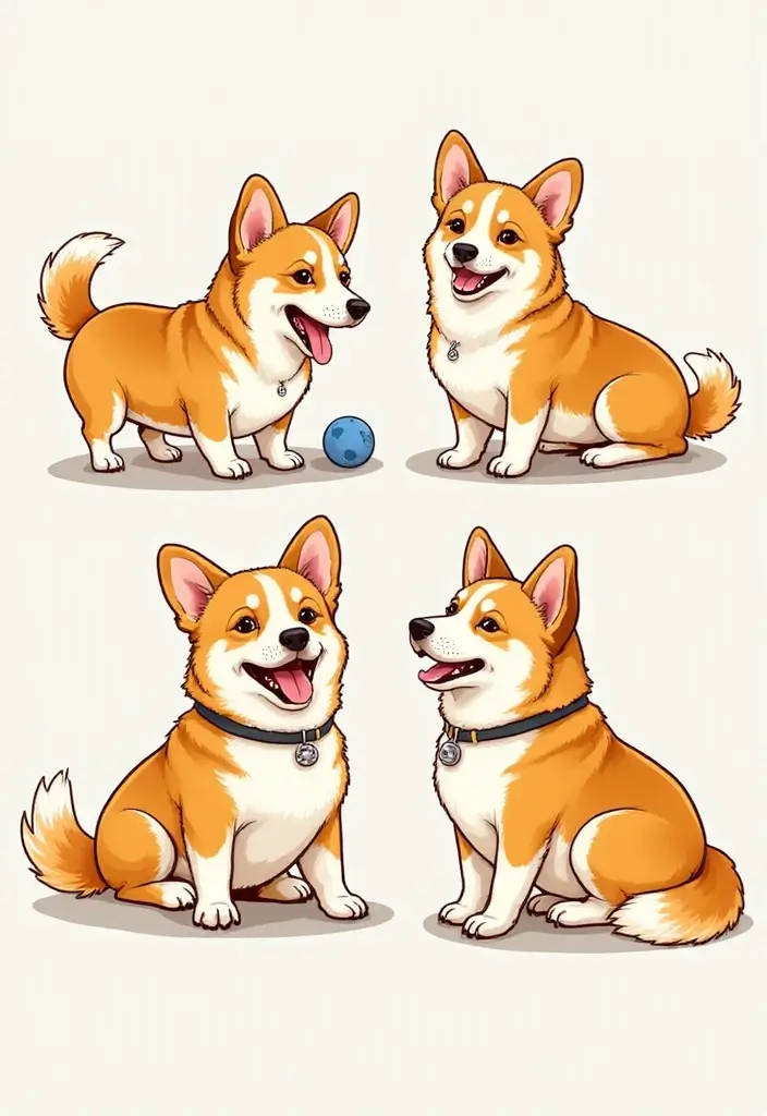 50 Creative Corgi Tattoo Ideas for Dog Lovers 5 50 Creative Corgi Tattoo Ideas for Dog Lovers - 5. Cartoon Corgi Characters