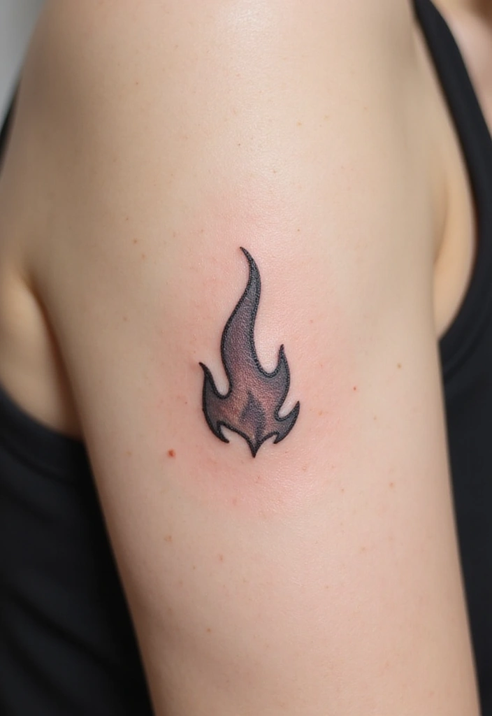 30 Fire Tattoos with Bold and Striking Designs 5 30 Fire Tattoos with Bold and Striking Designs - 5. Minimalist Fire: Less is More