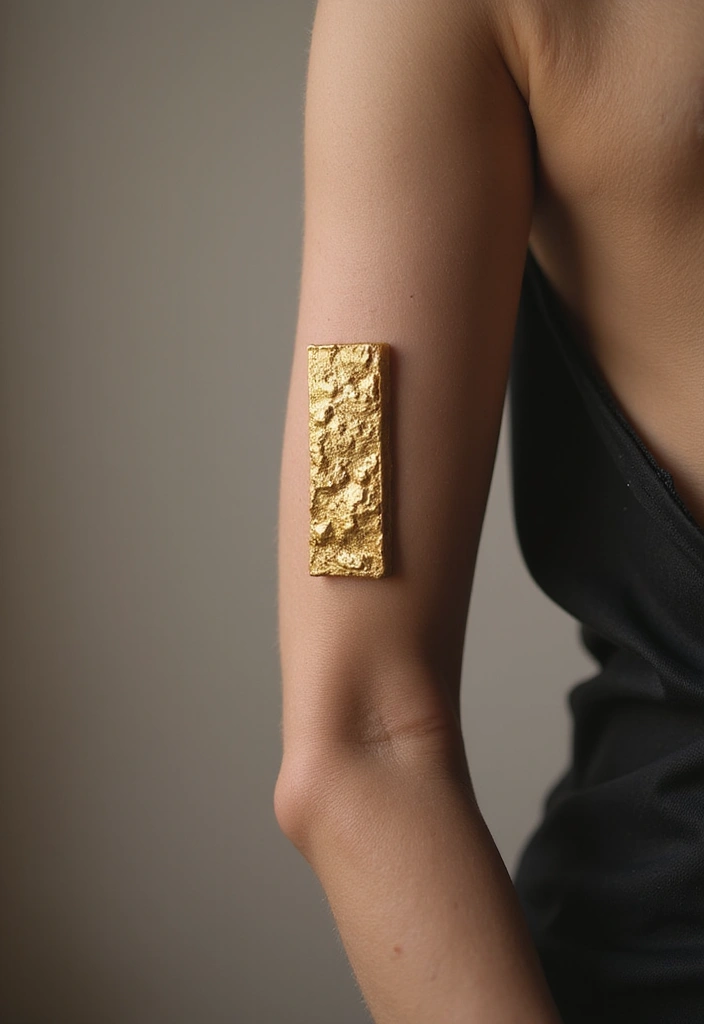 30 Money Tattoo Designs with Symbolism and Creative Styles - 5. Gold Bar Tattoo