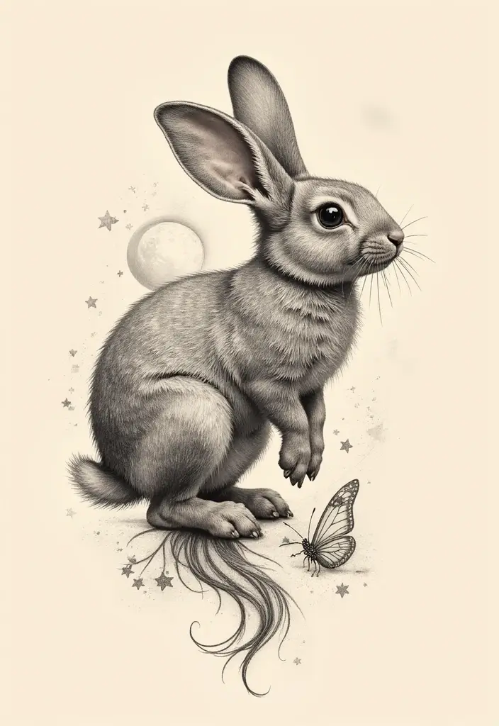 50 Rabbit Tattoo Meaning Inspirations and Cultural Symbolism - 5. Transformation and Change
