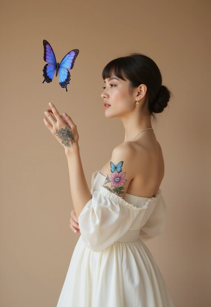 50 Beautiful Butterfly Hand Tattoos for Women: Creative Designs to Inspire Your Next Body Art 13 50 Beautiful Butterfly Hand Tattoos for Women: Creative Designs to Inspire Your Next Body Art - 13. 3D Butterfly Illusion