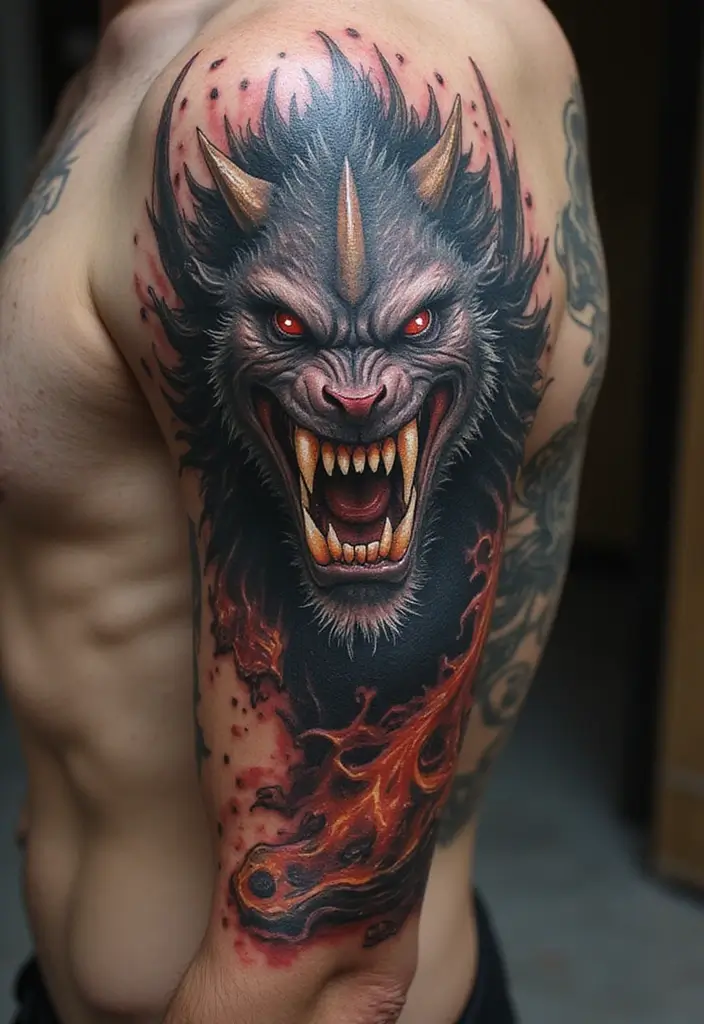 30 Biomech Tattoo Ideas with Futuristic and Bold Designs - 6. Augmented Reality Beast