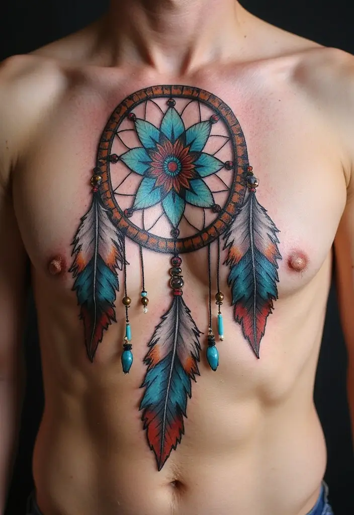 50 Best Chest Tattoo Ideas for Men and Women in 2025 6 50 Best Chest Tattoo Ideas for Men and Women in 2025 - 6. Native American Inspired