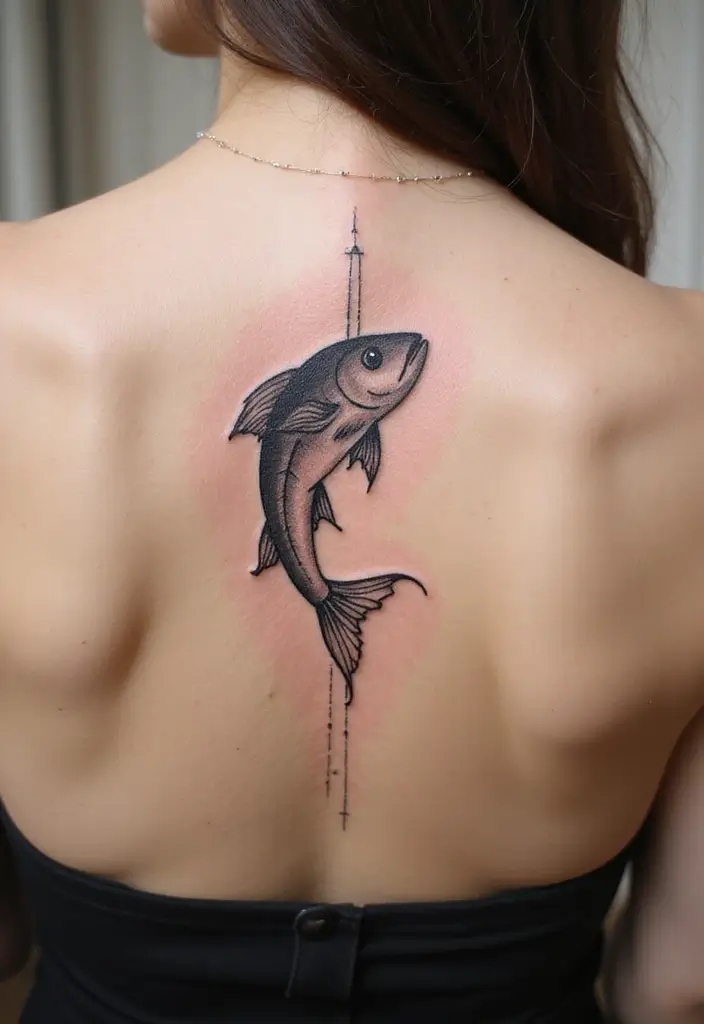 50 Christian Back Tattoos with Meaningful and Powerful Designs - 6. The Fish Symbol