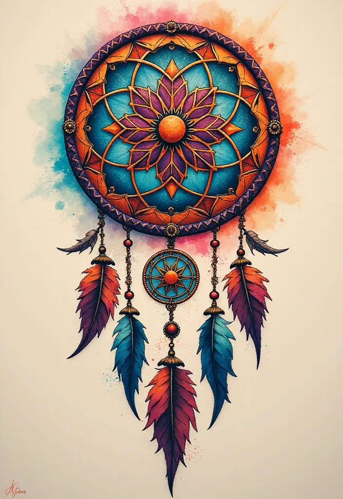 50 Dream Catcher Tattoo Meaning Ideas with Deep Symbolism 6 50 Dream Catcher Tattoo Meaning Ideas with Deep Symbolism - 6. Empowerment and Strength