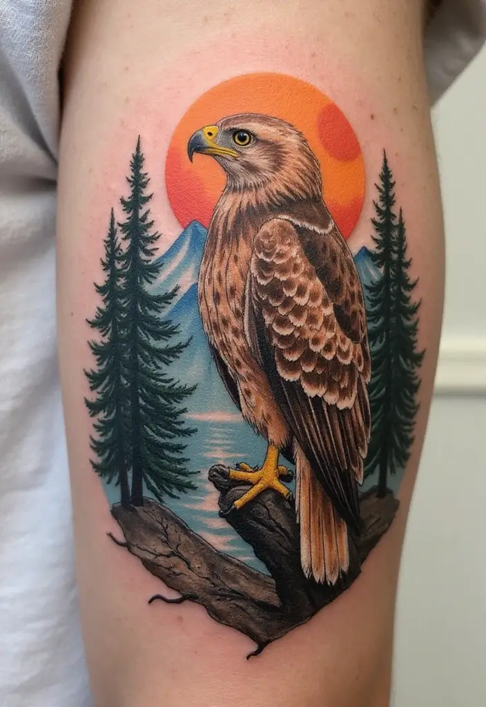50 Hawk Tattoo Meaning Designs and Symbolism You Should Know 6 50 Hawk Tattoo Meaning Designs and Symbolism You Should Know - 6. The Nature Lover
