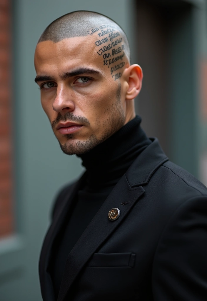 30 Head Tattoos for Men with Unique and Creative Styles 6 30 Head Tattoos for Men with Unique and Creative Styles - 6. Inspirational Quotes