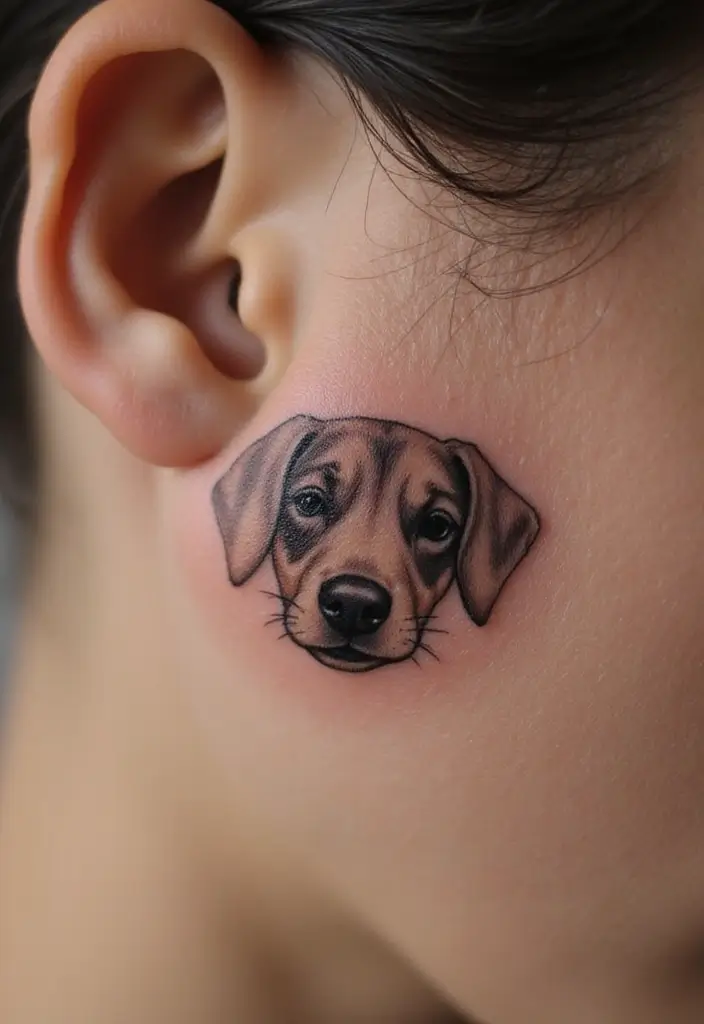 50 Small Wiener Dog Tattoos with Cute and Minimalist Designs - 6. Simple Nose Print