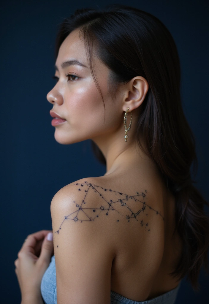 30 Tattoos for Women That Are Stylish and Meaningful 6 30 Tattoos for Women That Are Stylish and Meaningful - 6. Star Constellation