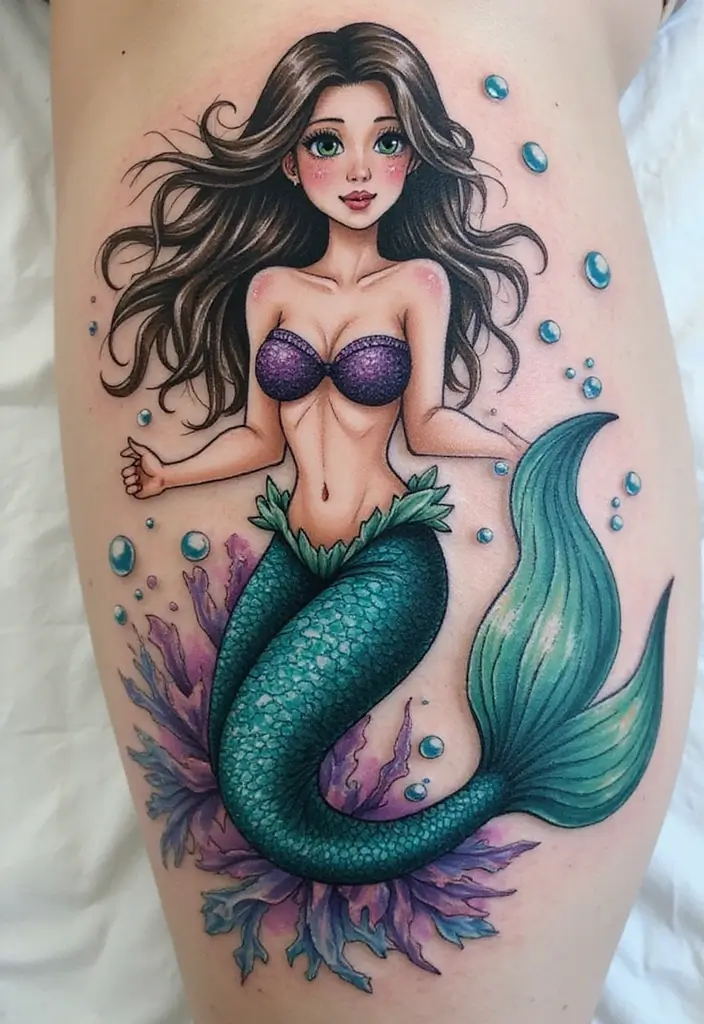 30 Water Tattoo Designs with Flowing Creativity 6 30 Water Tattoo Designs with Flowing Creativity - 6. Mystical Mermaids