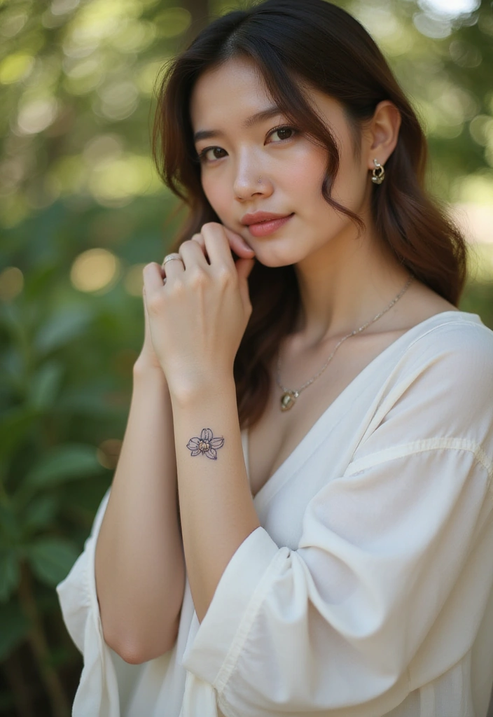 30 Wrist Tattoo Ideas for Women That Are Subtle and Stunning 6 30 Wrist Tattoo Ideas for Women That Are Subtle and Stunning - 6. Tiny Orchid