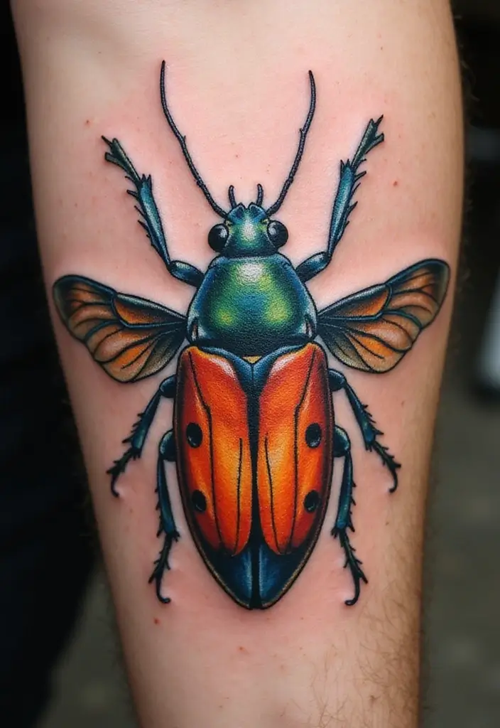 50 Bug Pin Tattoo Designs That Are Unique and Creative - 7. Realistic Insect Portraits