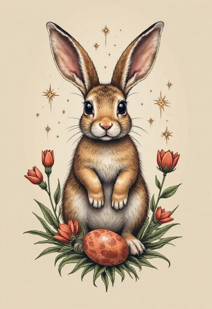 50 Bunny Tattoo Meaning Inspirations for Cute and Creative Designs - 7. Symbolic Bunny Tattoos