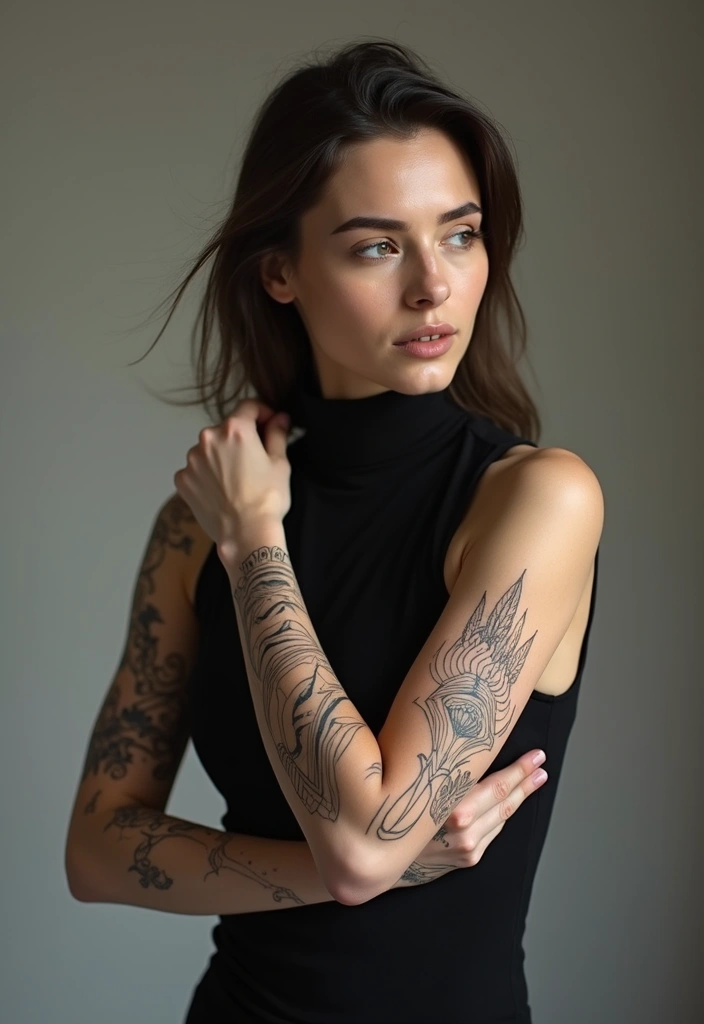 30 Elbow Tattoo Designs with Unique and Eye-Catching Styles - 7. Line Art Tattoos