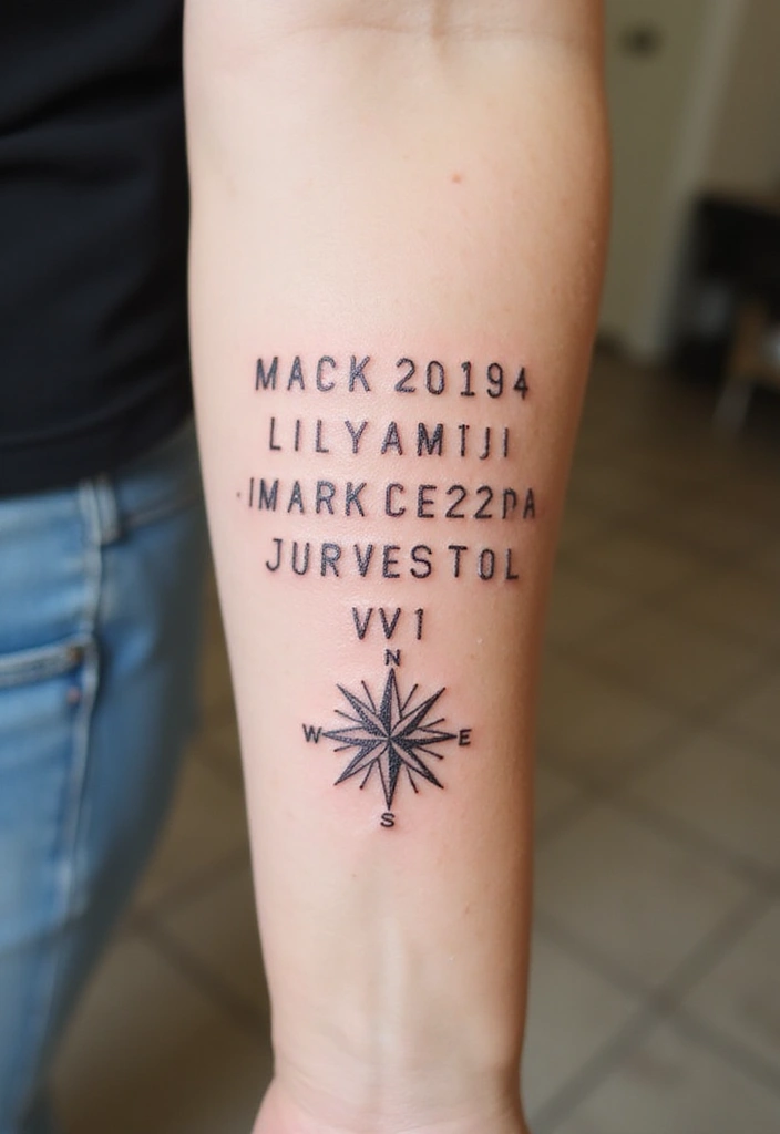 50 Family Tattoo Ideas to Celebrate Love and Connection 7 50 Family Tattoo Ideas to Celebrate Love and Connection - 7. Coordinates Tattoos