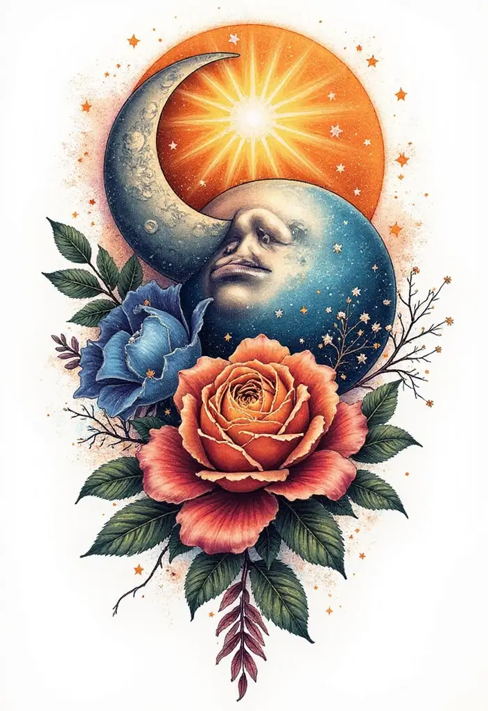 50 G59 Tattoo Ideas and Symbolism You Should Know 7 50 G59 Tattoo Ideas and Symbolism You Should Know - 7. Celestial Bodies