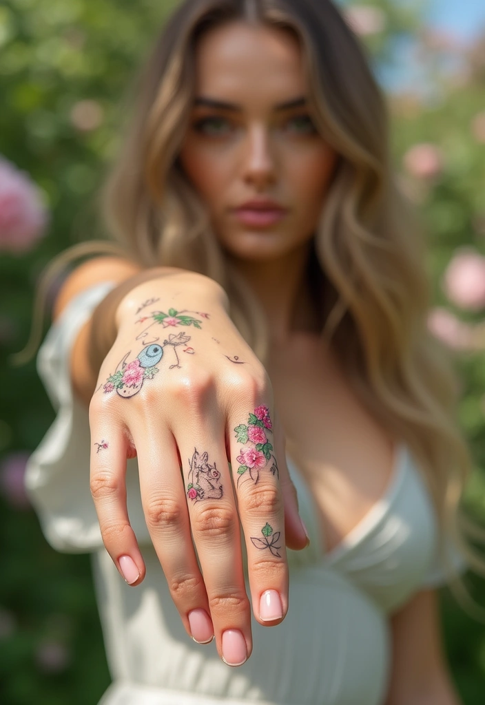 50 Beautiful Hand Tattoos for Women with Unique Design Ideas 7 50 Beautiful Hand Tattoos for Women with Unique Design Ideas - 7. Whimsical Creatures