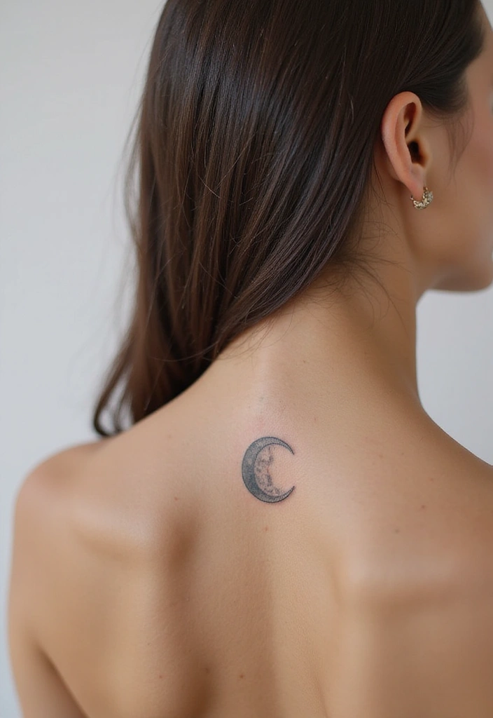 30 Moon Phase Tattoo Ideas with Symbolism and Elegant Designs 7 30 Moon Phase Tattoo Ideas with Symbolism and Elegant Designs - 7. Tiny Moon Behind the Ear