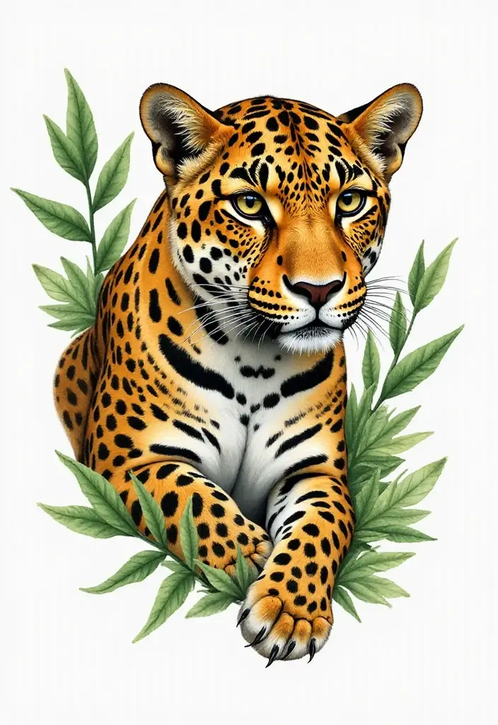30 Safari Animal Tattoos with Bold and Exotic Designs - 7. Enigmatic Leopard: The Stealthy Hunter