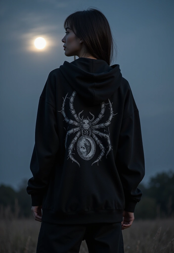 50 Spider Tattoo Designs with Meaning and Bold Styles 7 50 Spider Tattoo Designs with Meaning and Bold Styles - 7. Spider with Moon