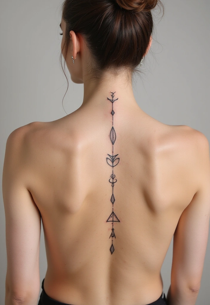 99 Stunning Spine Tattoos for Women to Inspire Your Next Ink - 7. Minimalist Designs