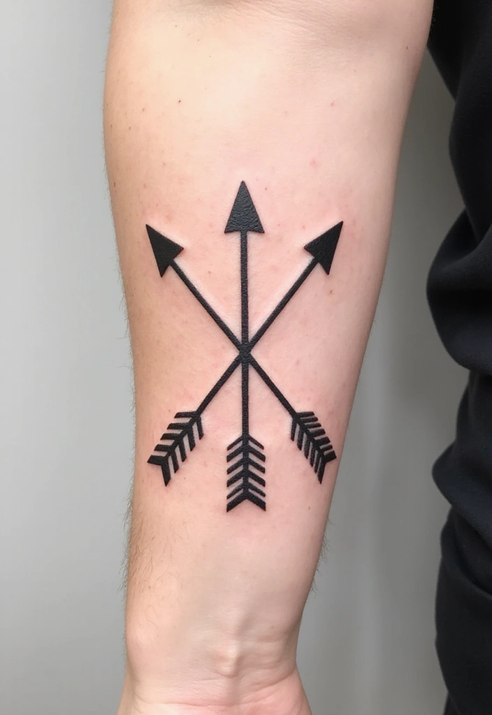 30 Symbolism of Arrow Tattoo Ideas You Should Know 7 30 Symbolism of Arrow Tattoo Ideas You Should Know - 7. Double Arrows