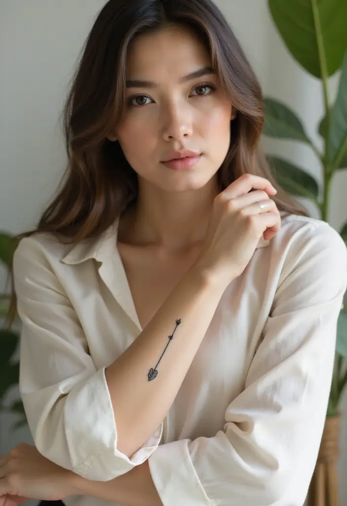30 Tattoos for Women That Are Stylish and Meaningful 7 30 Tattoos for Women That Are Stylish and Meaningful - 7. Simple Arrow