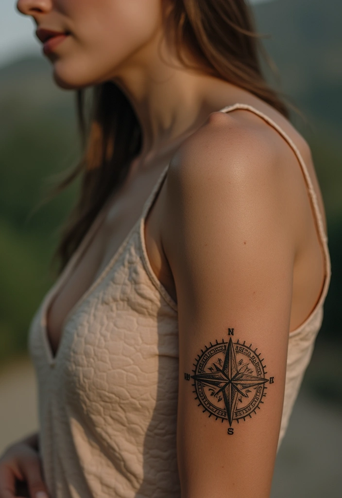 50 Compass Tattoo Meaning Ideas and Symbolic Designs - 8. Family Ties
