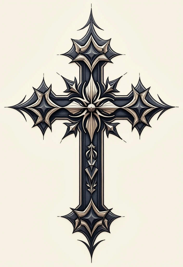 50 Cross Tattoo Meaning Inspirations and Symbolism Explained - 8. The Cross with Geometric Shapes: Modern Aesthetic