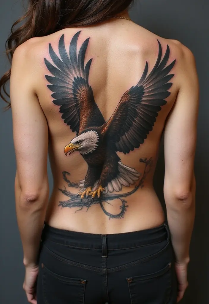30 Eagle Tattoo Designs That Represent Strength and Freedom 8 30 Eagle Tattoo Designs That Represent Strength and Freedom - 8. Eagle in Flight
