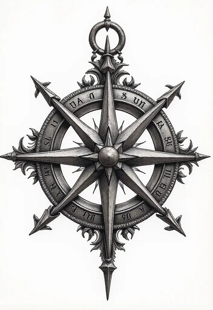 50 G59 Tattoo Ideas and Symbolism You Should Know 8 50 G59 Tattoo Ideas and Symbolism You Should Know - 8. Compass Designs