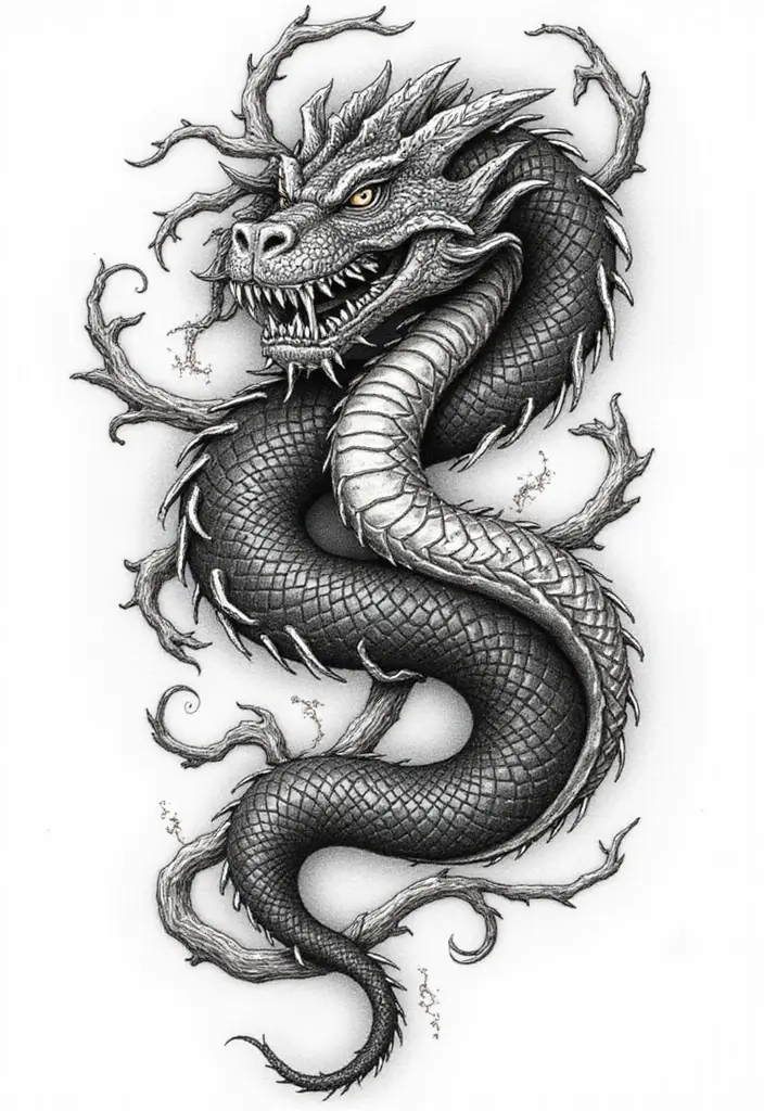 50 God of War Tattoo Ideas for True Fans of the Game - 8. The World Serpent