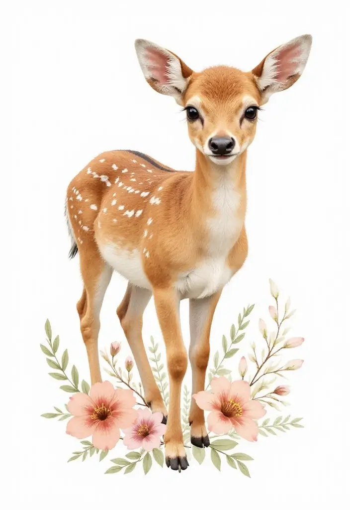 30 Safari Animal Tattoos with Bold and Exotic Designs - 8. Delicate Fawn: A Touch of Innocence