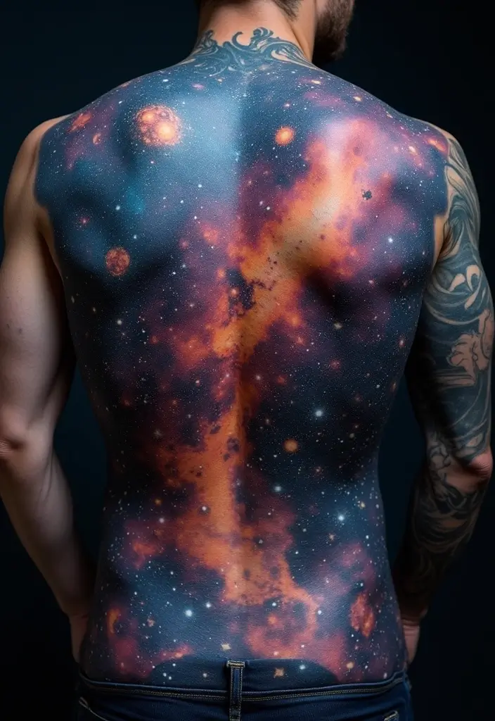 50 Star Tattoo Meaning Ideas and Symbolism Explained! - 8. Starry Night Sky