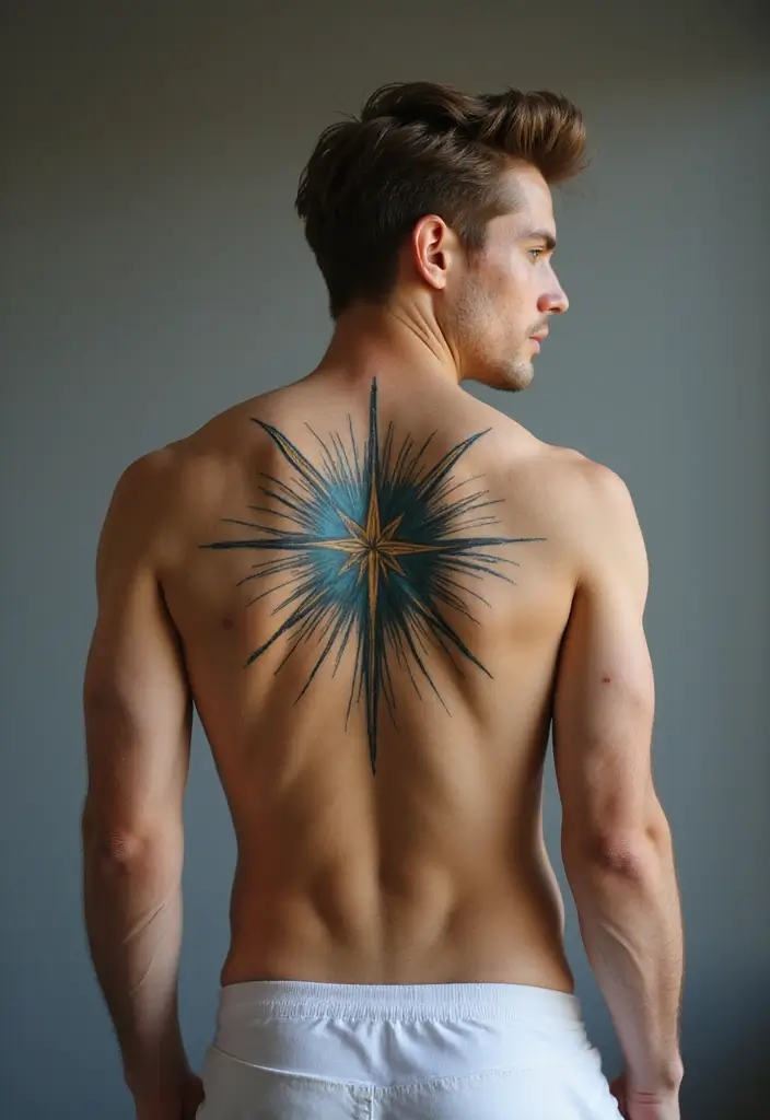 30 Star Tattoos for Men with Bold and Inspiring Ideas 8 30 Star Tattoos for Men with Bold and Inspiring Ideas - 8. Starburst: Radiating Energy
