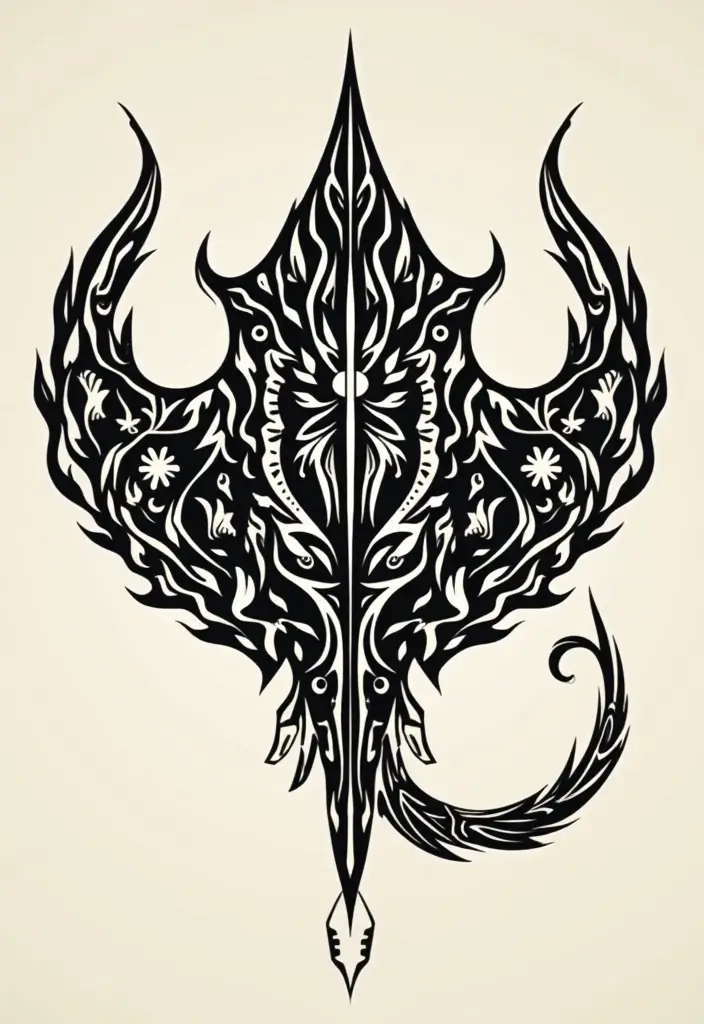 50 Stingray Tattoo Designs and Their Symbolic Meanings - 8. Tribal Stingray