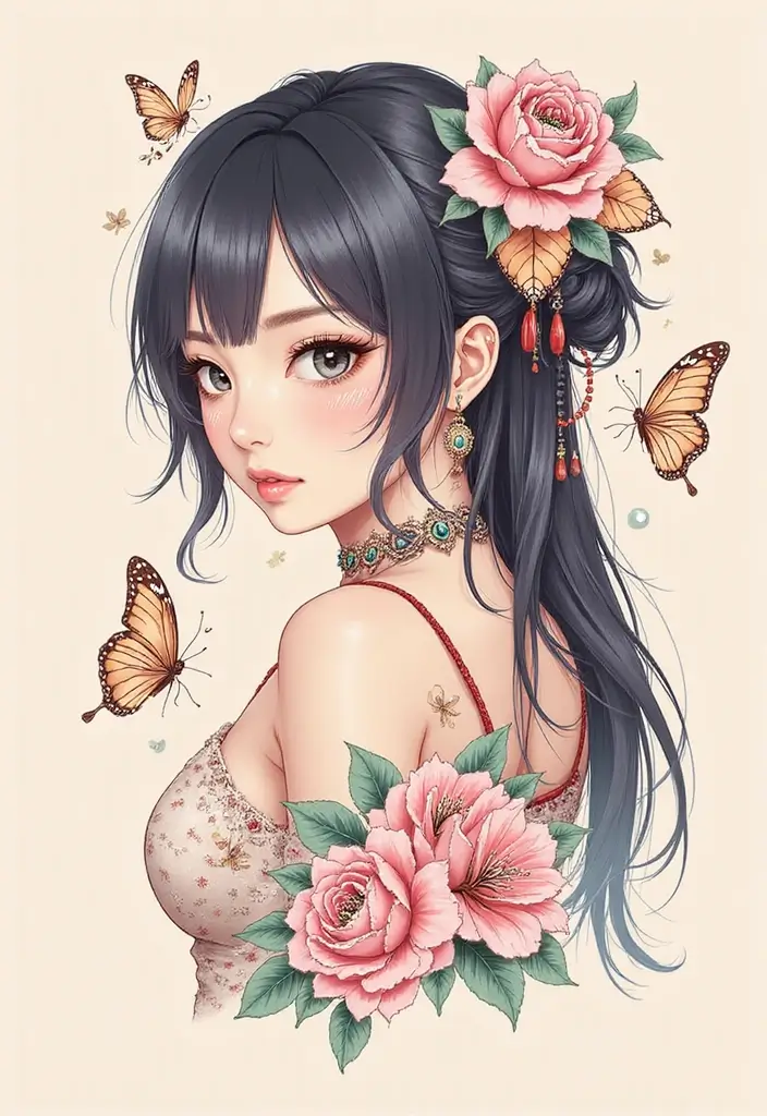 50 Stunning Demon Slayer Tattoo Ideas for Anime Fans - 9. Kanao Tsuyuri and Her Butterfly