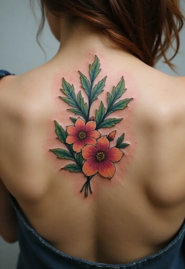 30 Oak Leaf Tattoo Designs with Nature-Inspired Symbolism - 9. Oak Leaf and Floral Tattoo